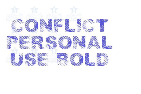 CONFLICT PERSONAL USE Bold