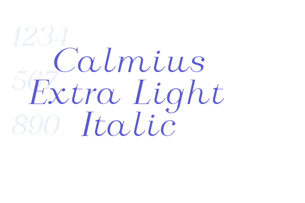 Calmius Extra Light Italic