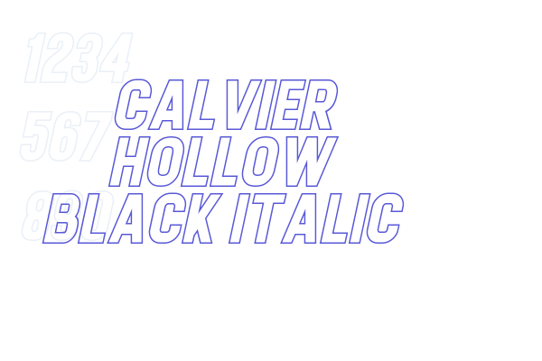 Calvier Hollow Black Italic