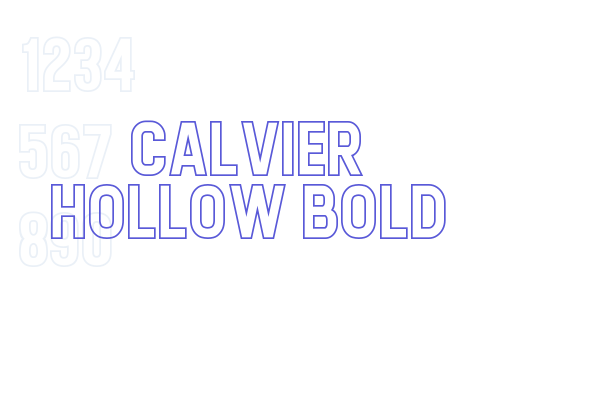 Calvier Hollow Bold