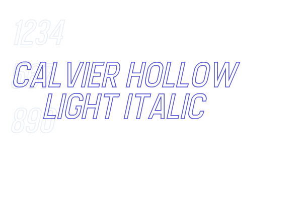 Calvier Hollow Light Italic