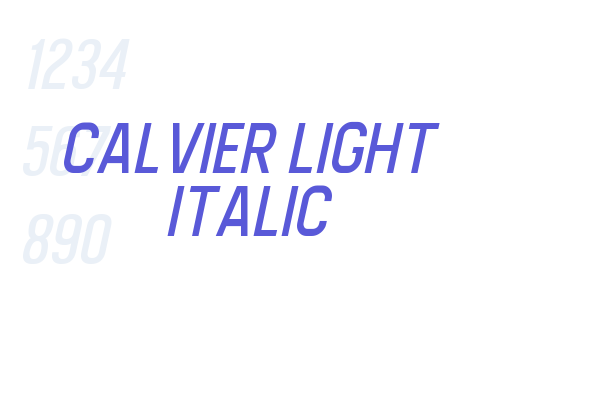 Calvier Light Italic