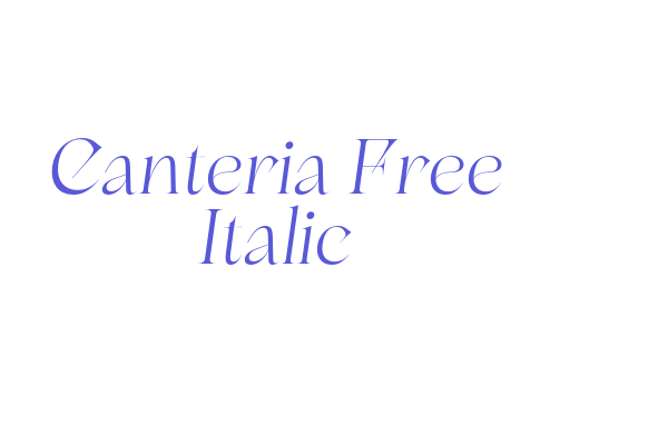 Canteria Free Italic Fonts