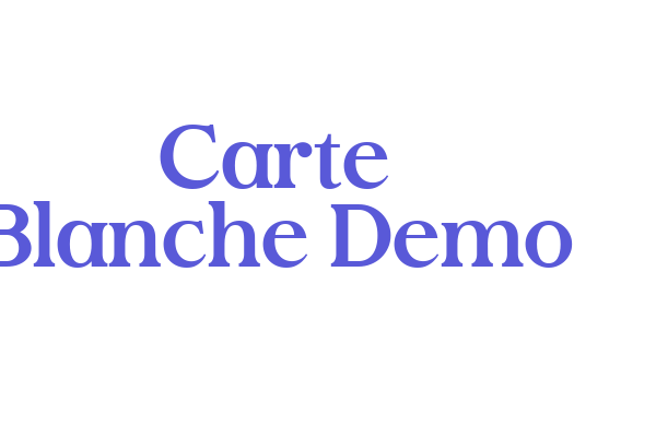 Carte Blanche-Demo