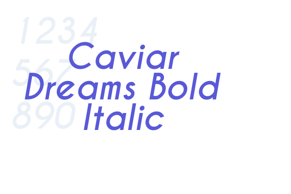 Caviar Dreams Bold Italic