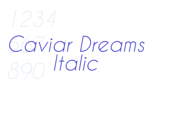 Caviar Dreams Italic