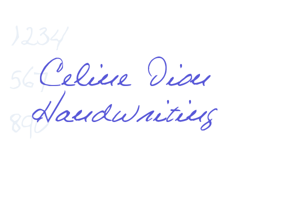 Celine Dion Handwriting