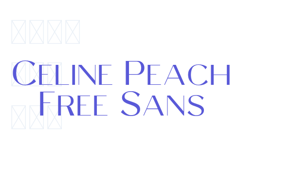 Celine Peach Free Sans Fonts