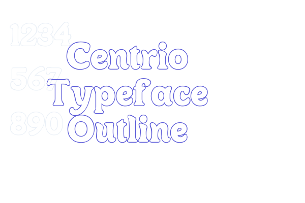 Centrio Typeface Outline