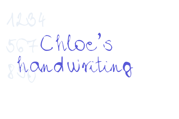 Chloe’s handwriting