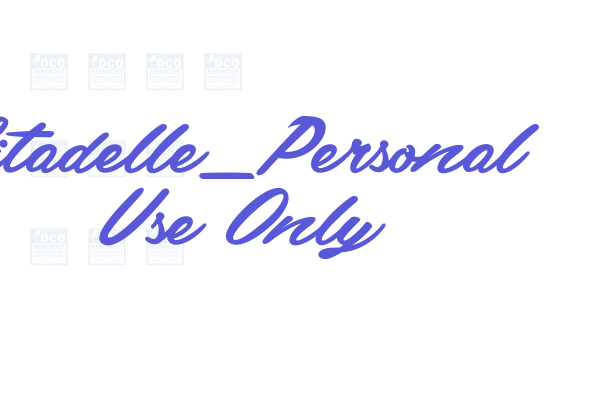 Citadelle_Personal Use Only