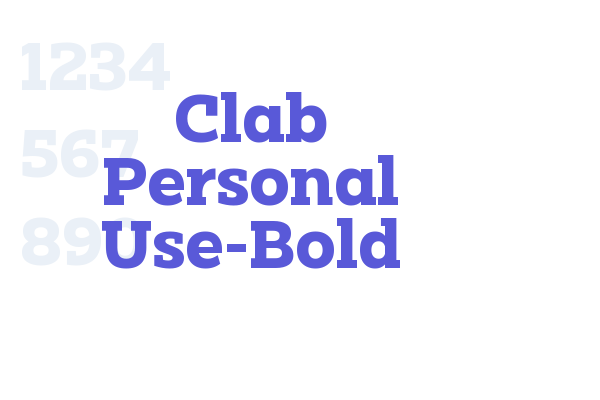 Clab Personal Use-Bold