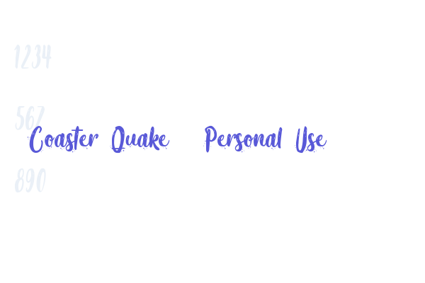 Coaster Quake - Personal Use font download