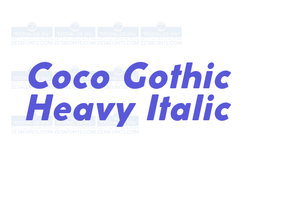 Coco Gothic Heavy Italic