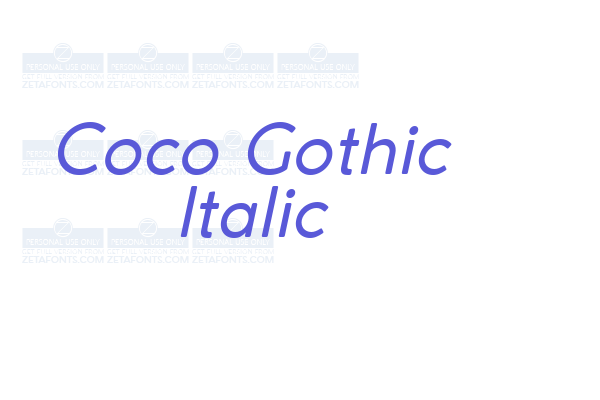 Coco Gothic Italic