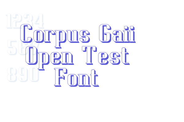 Corpus Gaii Open Test Font