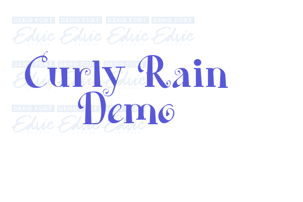 Curly Rain font