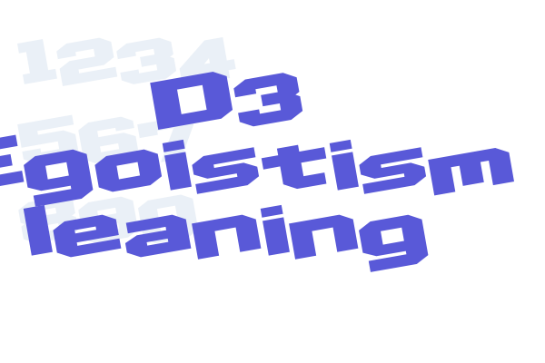 D3 Egoistism leaning