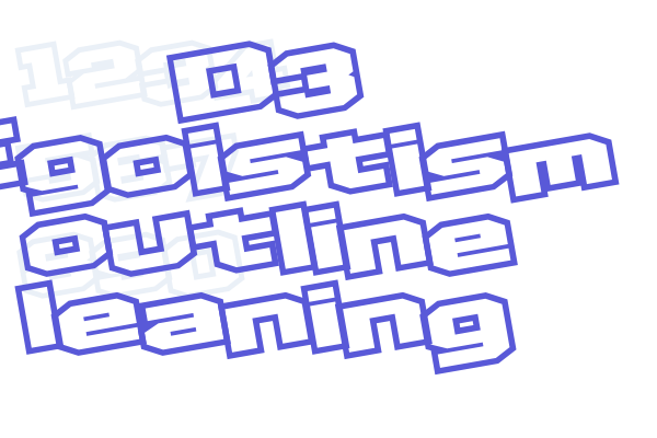 D3 Egoistism outline leaning