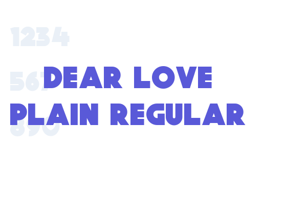 Dear Love Plain Regular