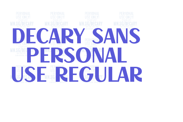 Decary Sans PERSONAL USE Regular