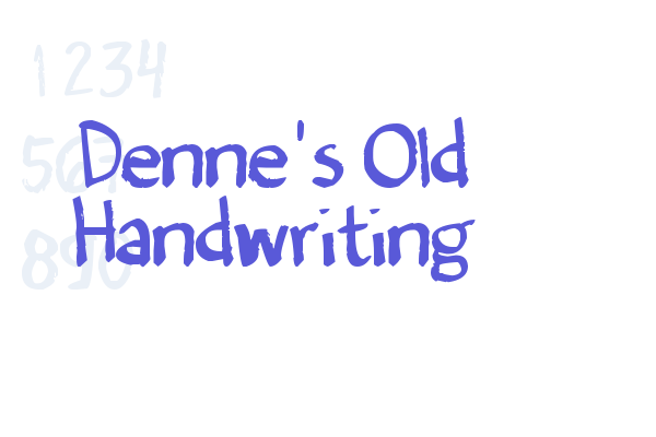 Denne’s Old Handwriting