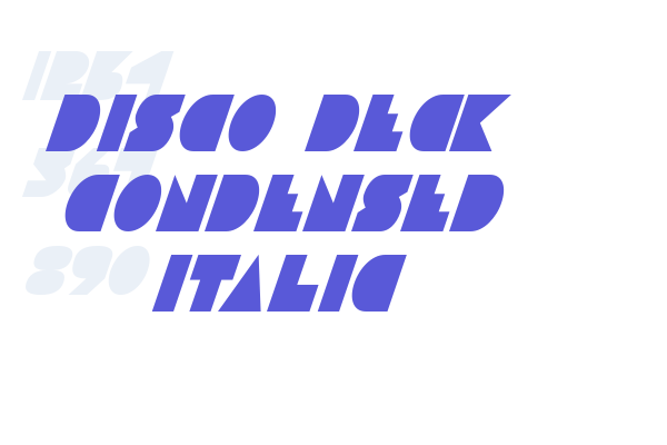 Disco Deck Condensed Italic