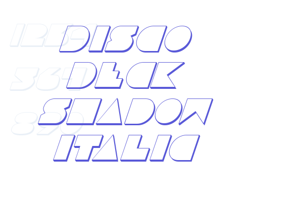 Disco Deck Shadow Italic