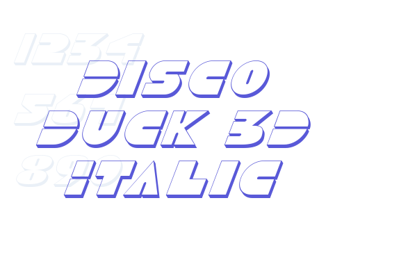 Disco Duck 3D Italic