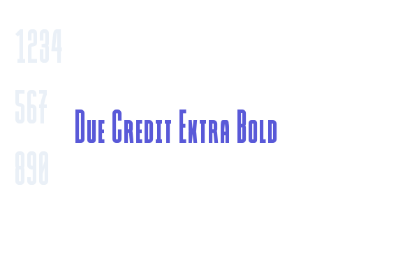 Due Credit Extra Bold