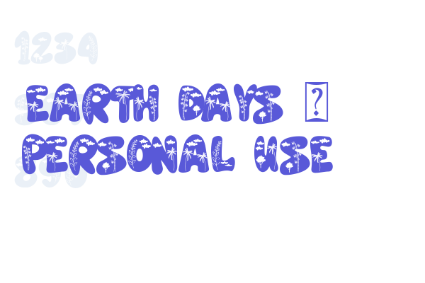 Earth Days – personal use