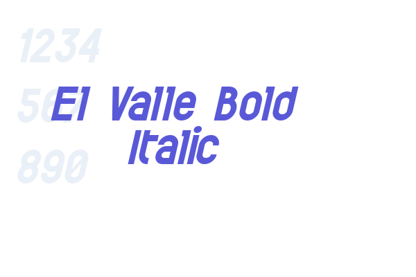 El Valle Bold Italic Fonts