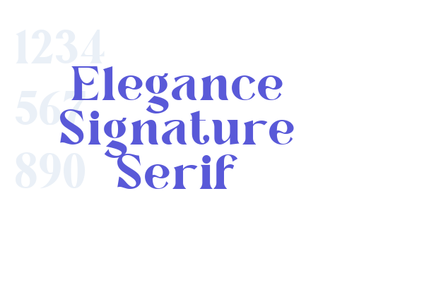 Elegance Signature Serif