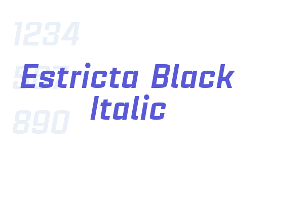 Estricta Black Italic