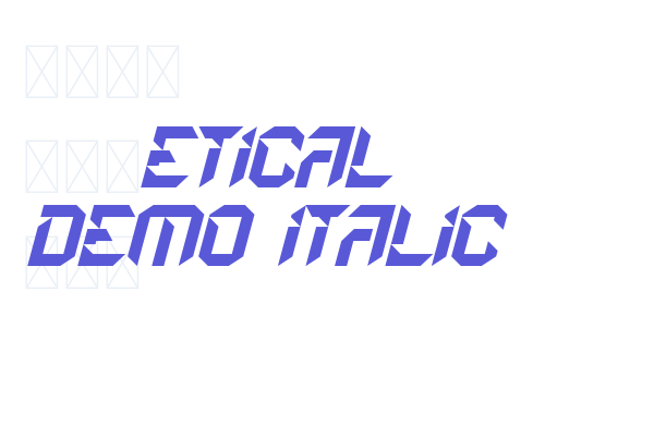 Etical Demo Italic