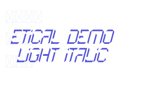 Etical Demo Light Italic