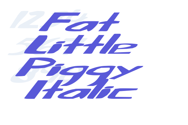 Fat Little Piggy Italic