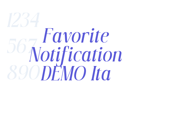 Favorite Notification DEMO Ita