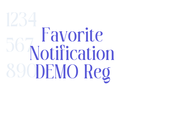 Favorite Notification DEMO Reg