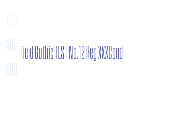 Field Gothic TEST No.12 Reg Cond