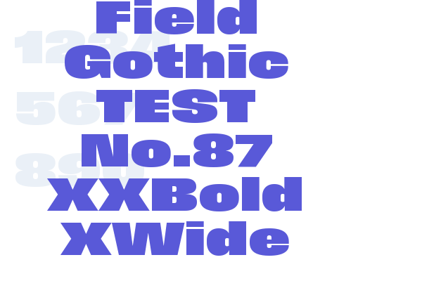 Field Gothic TEST No.87 XXBold XWide