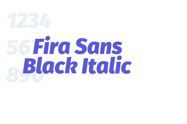 Fira Sans Black Italic