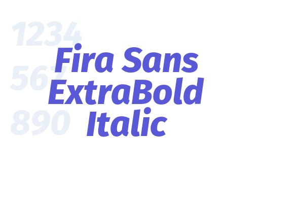 Fira Sans ExtraBold Italic