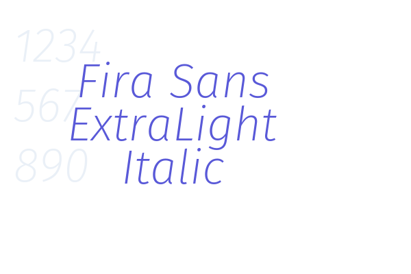 Fira Sans ExtraLight Italic