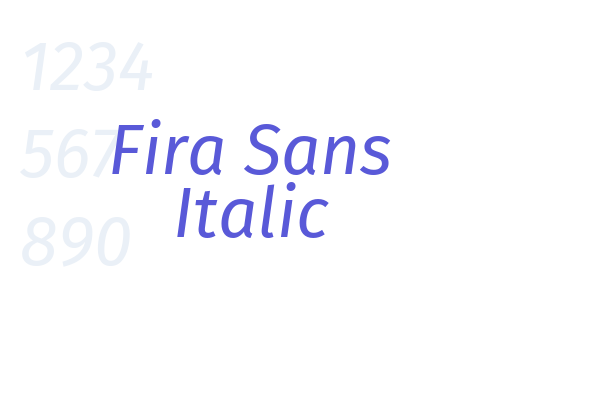 Fira Sans Italic