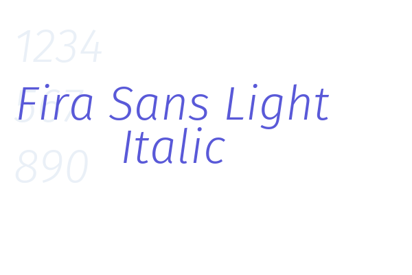 Fira Sans Light Italic