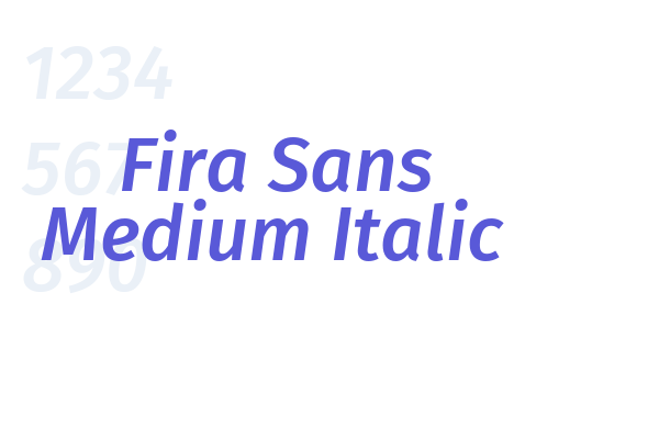 Fira Sans Medium Italic