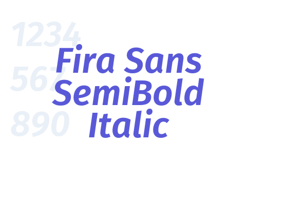 Fira Sans SemiBold Italic