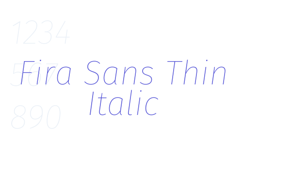 Fira Sans Thin Italic