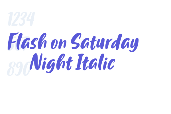 Flash on Saturday Night Italic